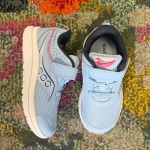 Saucony Kids' Light Blue and Pink Sneakers